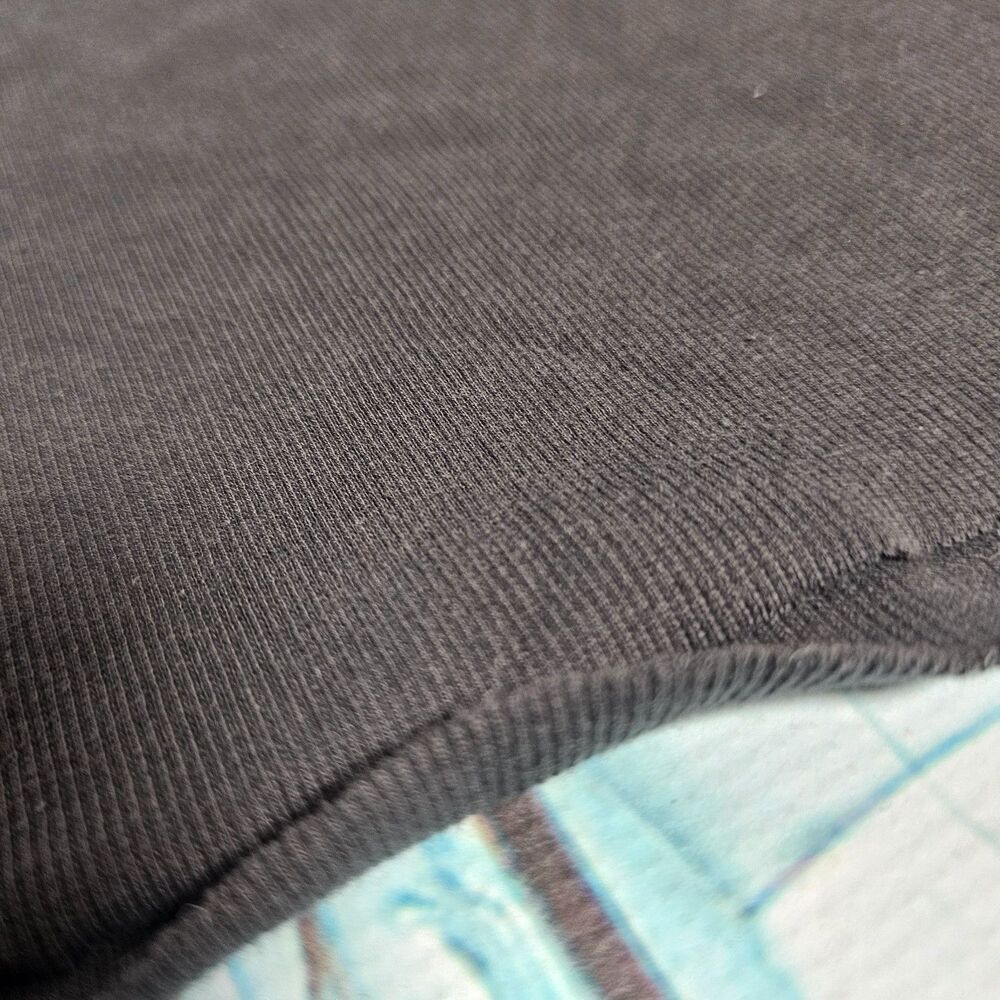 Black Poly Rib Knit Fabric 17"x40" 2-Way Stretch Ribbing Material DIY Sewing